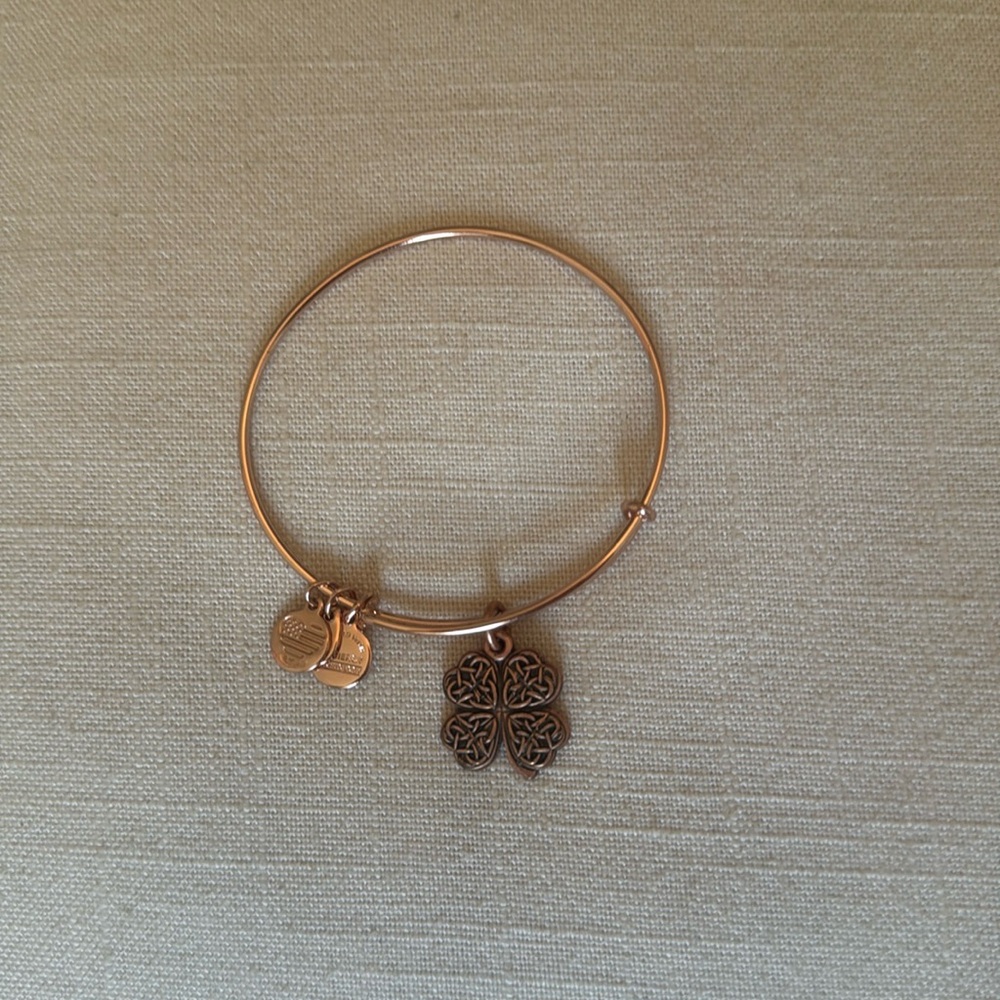 Alex and Ani Four Leaf Clover Bracelet Rose Gold